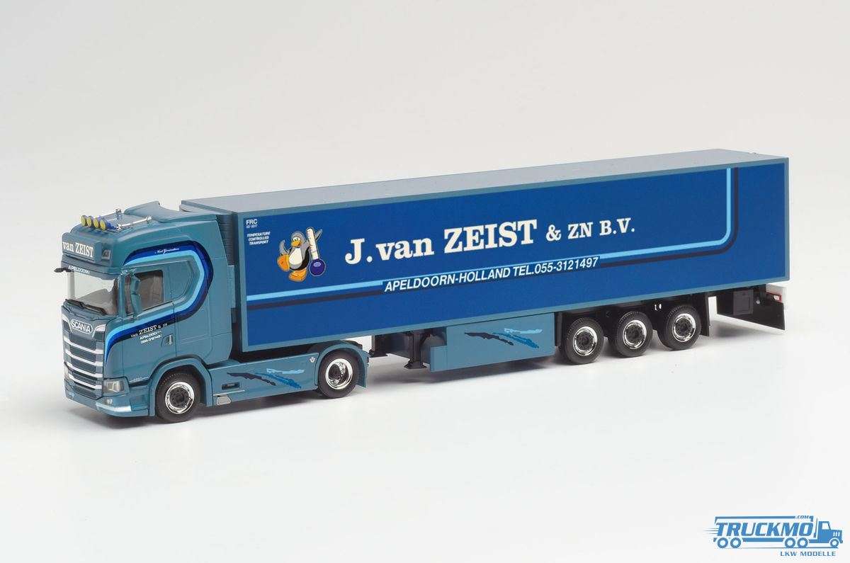 Herpa J van Zeist Scania CS20HD refrigerated box trailer 313063