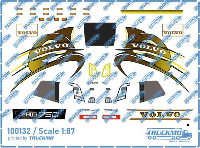 TRUCKMO Decals Volvo FH16 750 Globetrotter decal set 100132