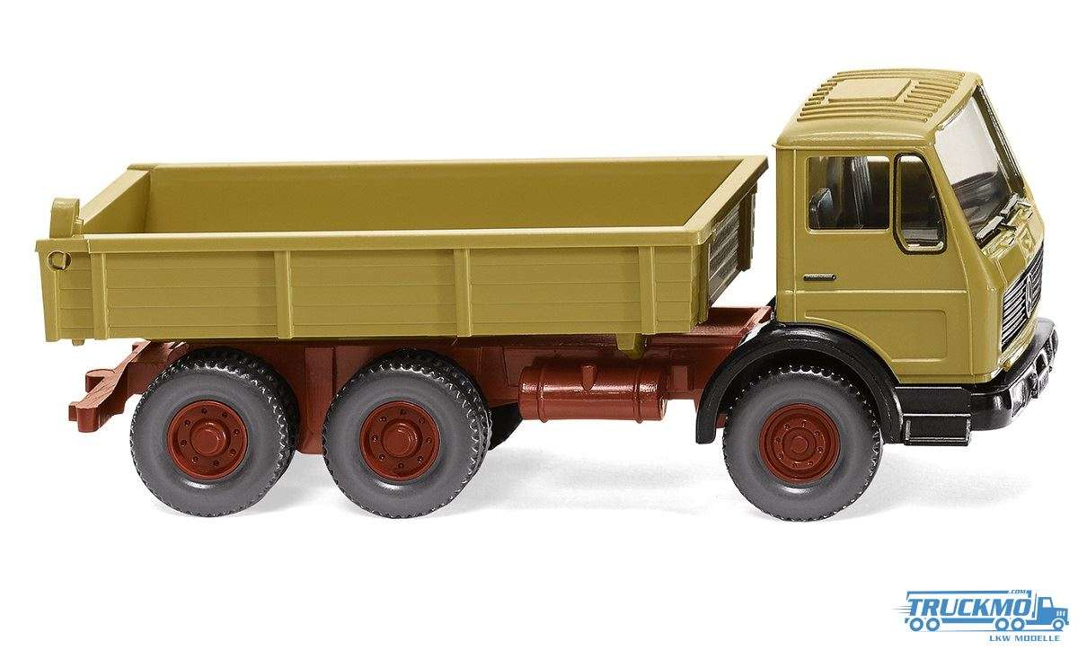 Wiking Mercedes Benz NG flat bed tipper curry yellow 042406