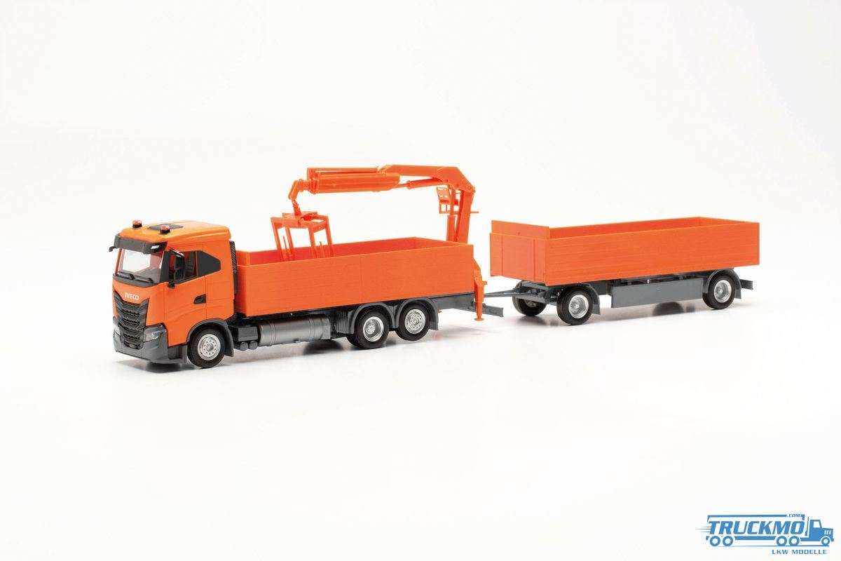 Herpa Iveco S-Way ND Building Truck-Trailer orange 316217