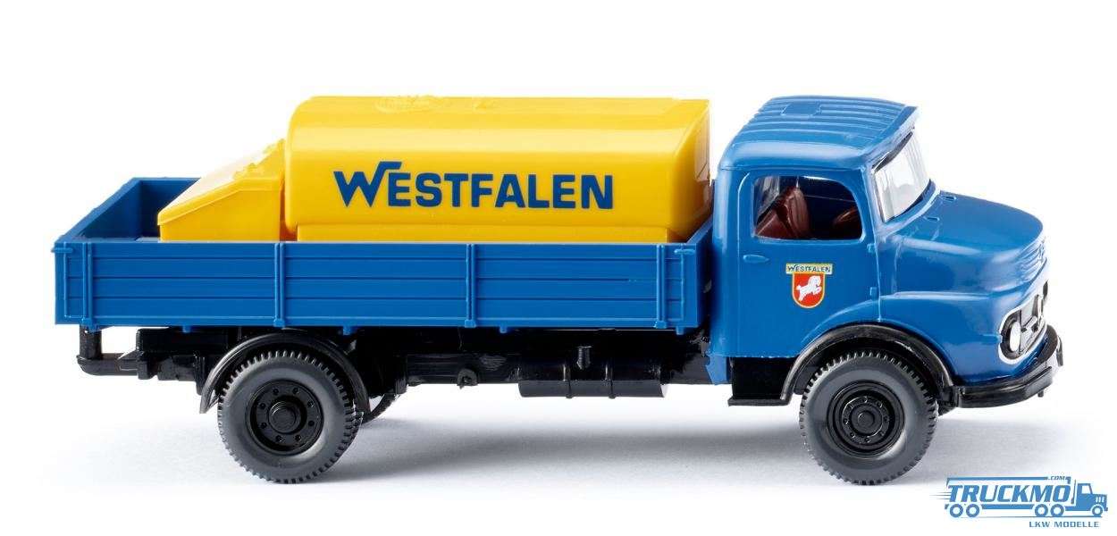 Wiking Westfalen Mercedes Benz Flatbed truck top tank 043801