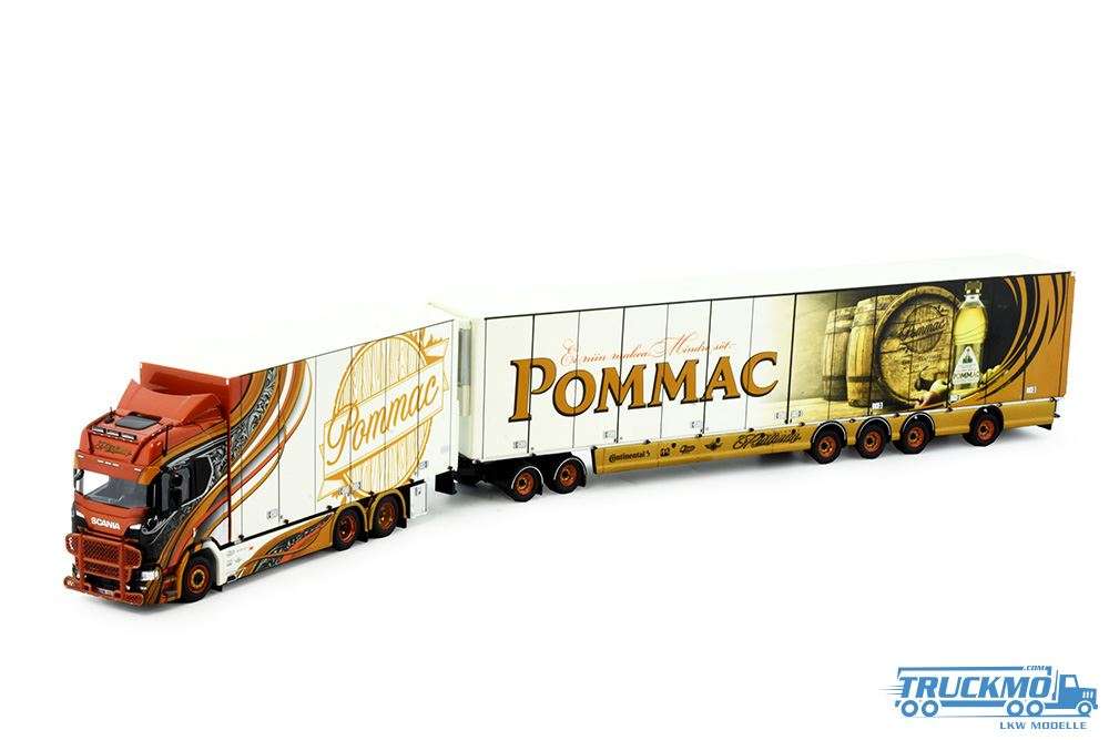 Tekno Ristimaa Pommac Scania Next Gen S-Serie Highline Motorwagen Resin 17,5m Anhänger 75115