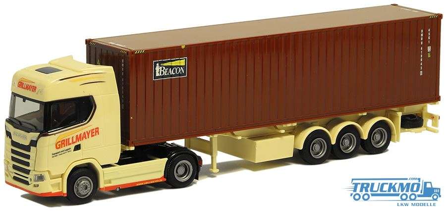 AWM Grillmayer Beacon Scania S 40ft Container trailer truck 9297.41
