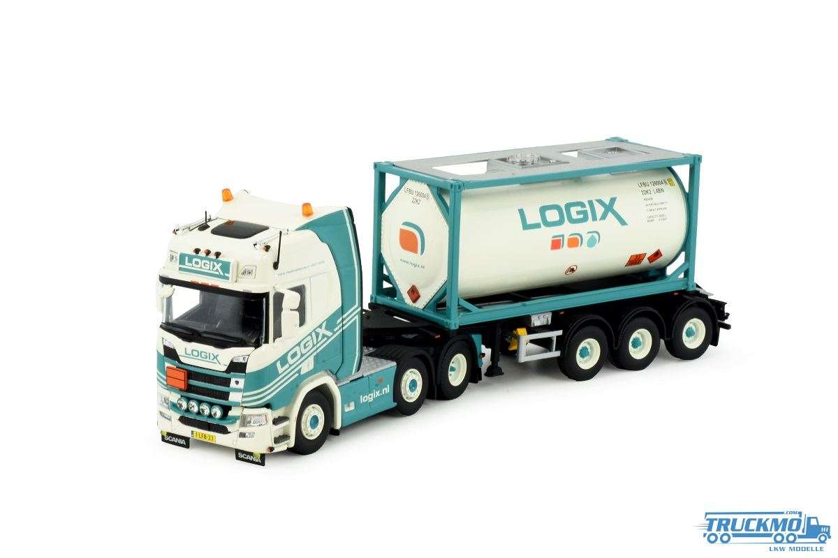 Tekno Logix Scania Next Gen R-Serie Highline CR20H 6x2 Tankcontainerauflieger + ISO Tankcontainer 84