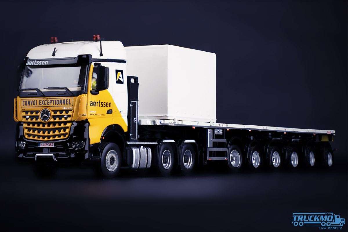 IMC Aertssen Mercedes Benz Arocs Streamspace Nooteboom Ballast trailer 10ft Container 32-0141