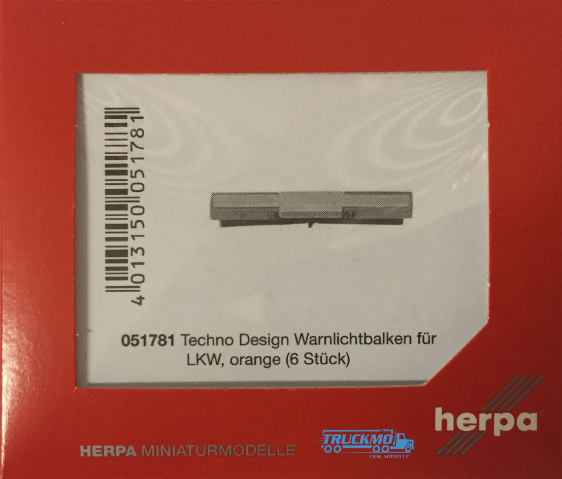 Herpa Techno-Design Warnlichtbalken für LKW (6 Stück) 051781