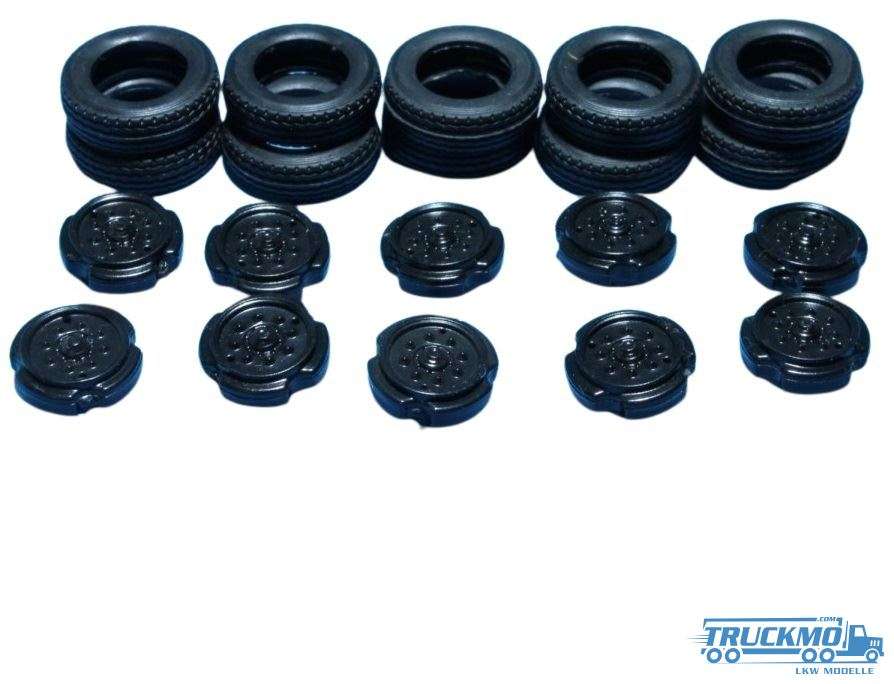 Tekno Parts tire rim set 18mm Goldhofer III XLE70 503-053 79858