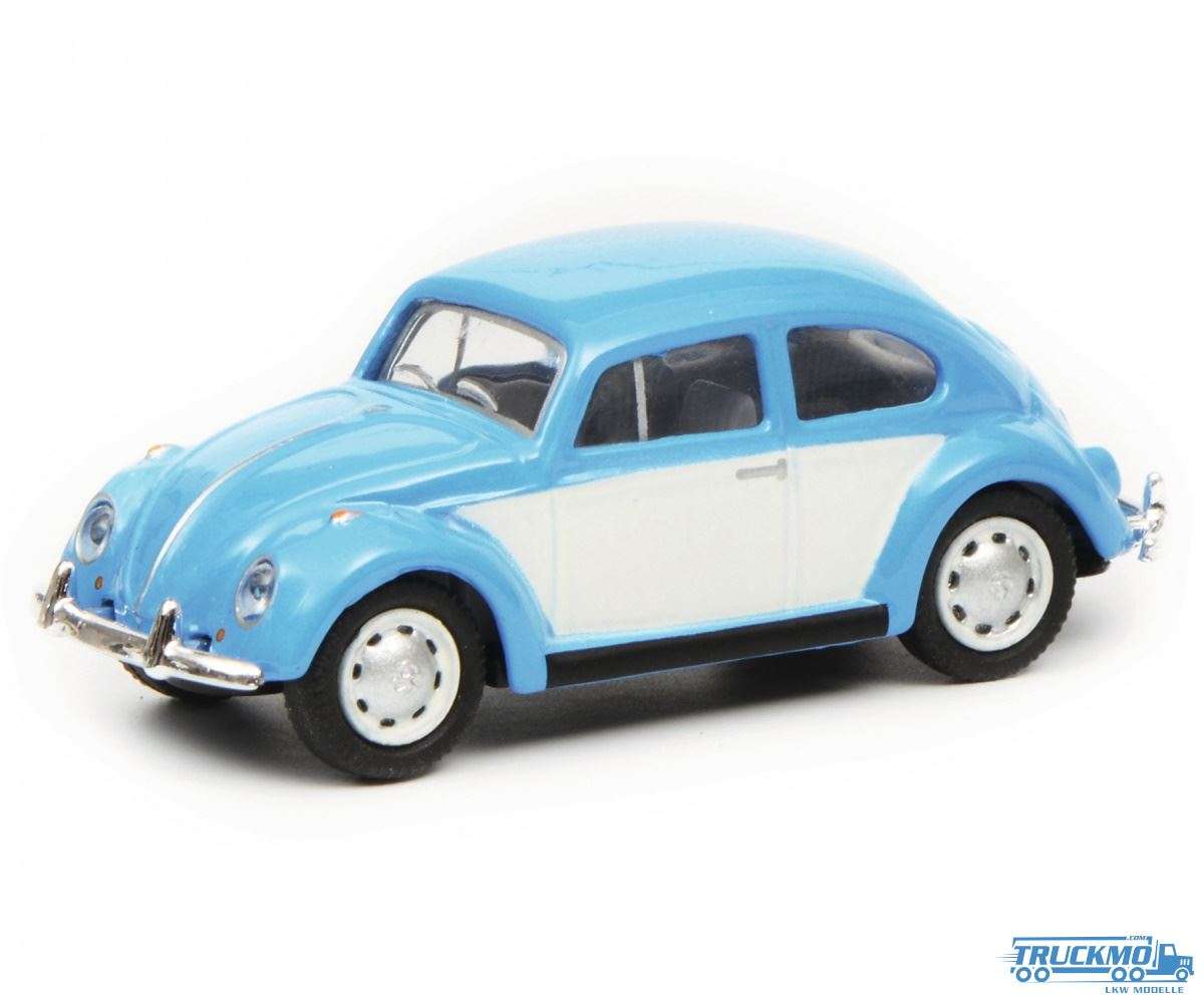 Schuco car model Volkswagen Beetle blue white 452640200