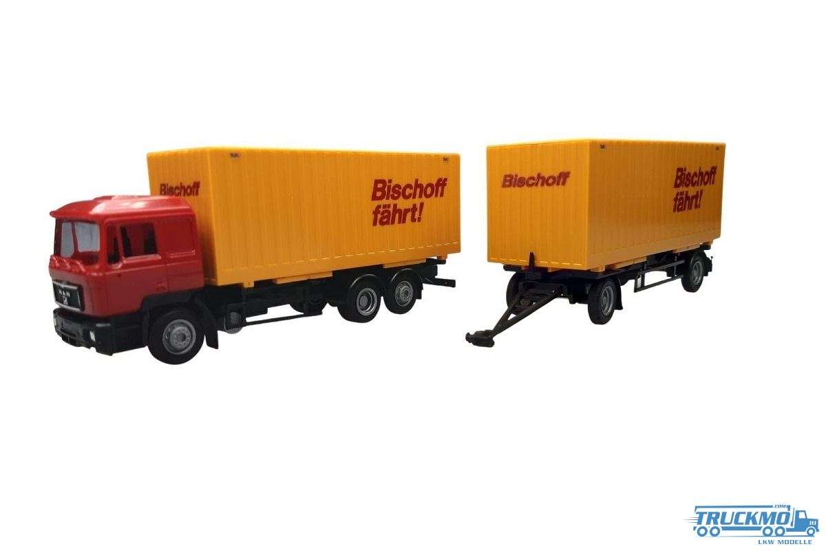 AWM Bischoff MAN F90 container box truck-trailer 75954