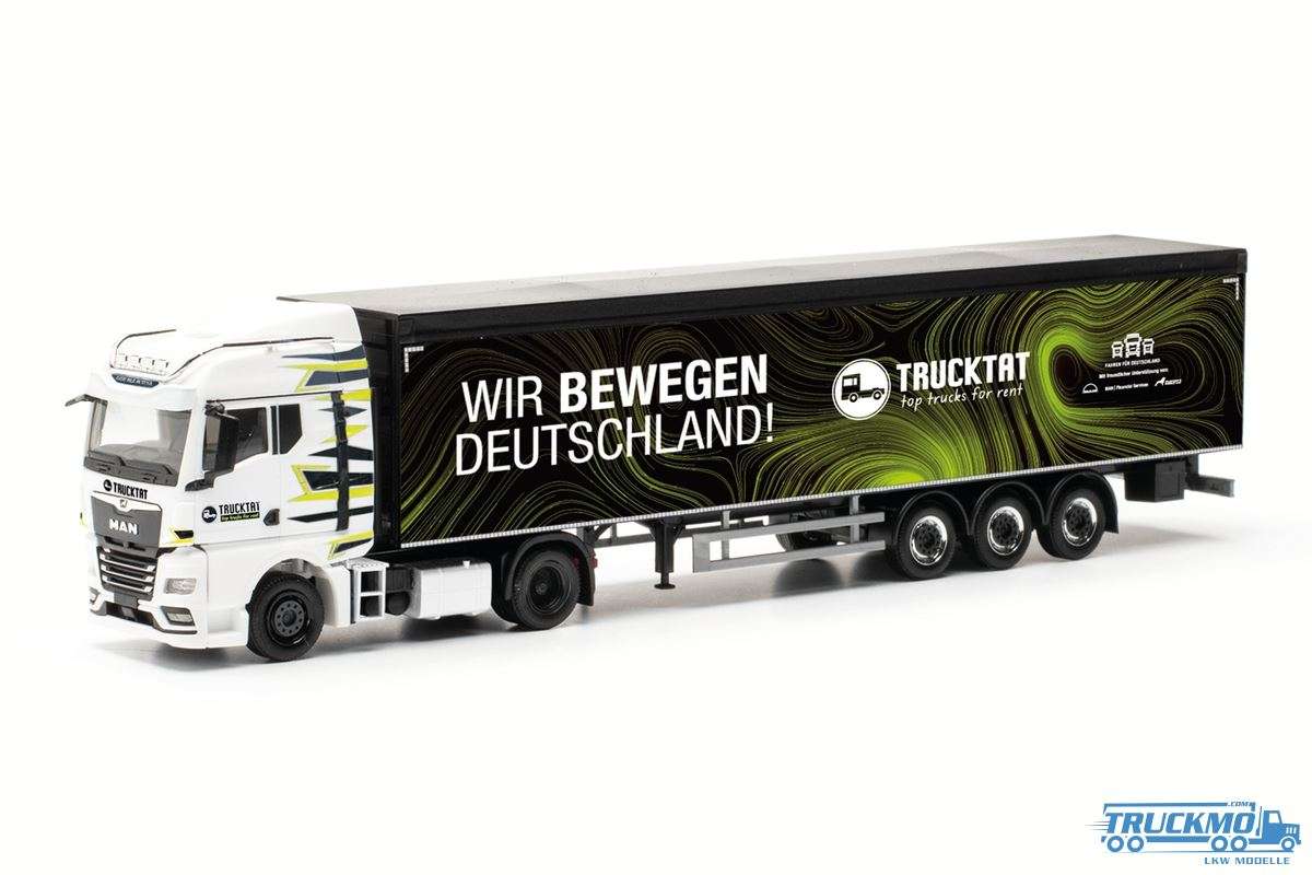 Herpa Trucktat Wir bewegen Deutschland MAN TGX GM Schubbodensattelzug 317177