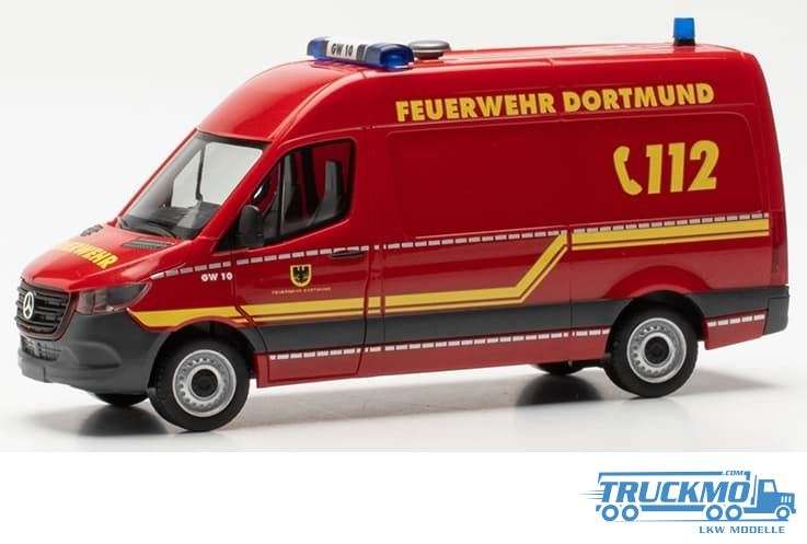 Herpa Feuerwehr Dortmund Mercedes Benz Sprinter 2018 box 953061