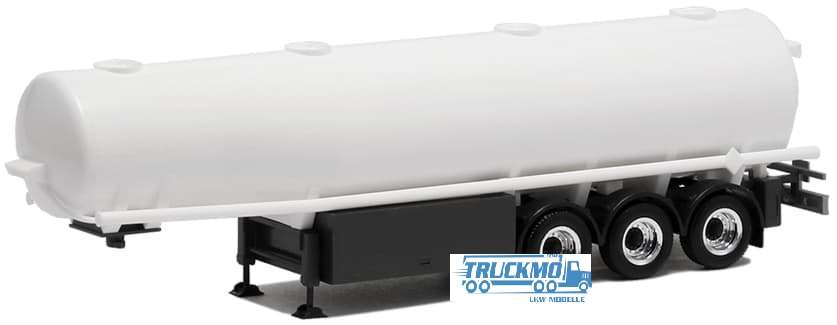 Herpa gasoline tank trailer 3axle white 660213