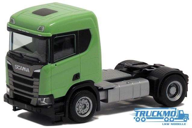 Herpa Scania CR 20 ND 2 axle construction version resedagreen 580440