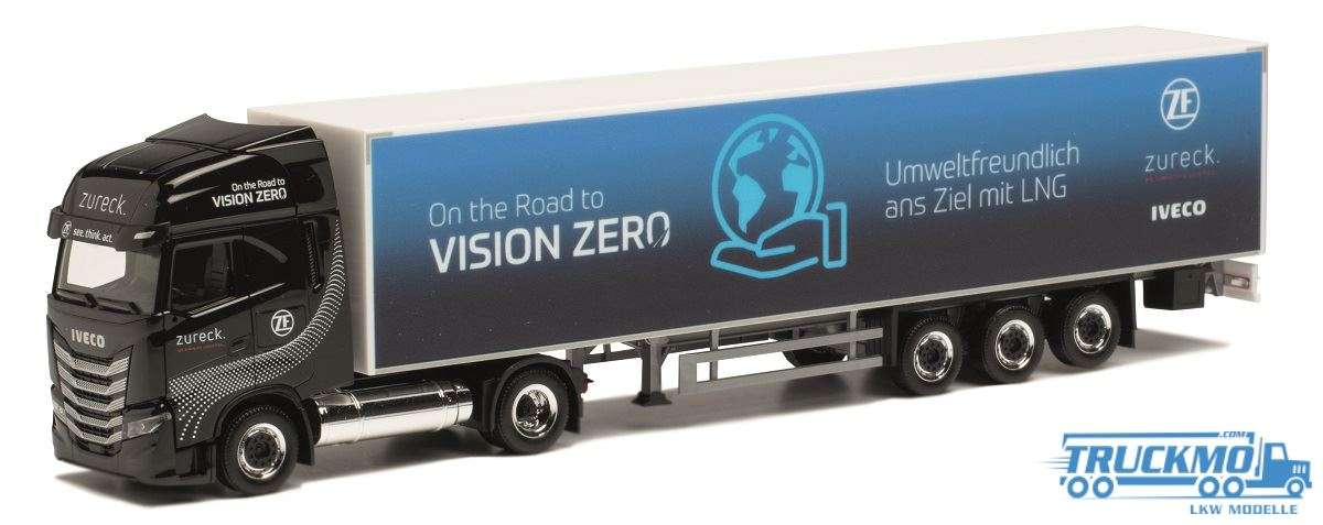 Herpa Zureck / Vision Zero Iveco S-Way LNG box semitrailer 948388
