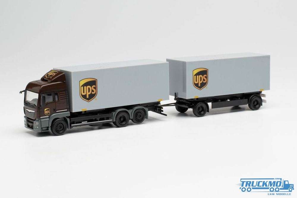 Herpa UPS MAN TGS LX swap body trailer truck 313667