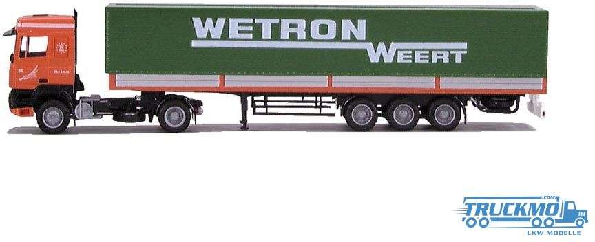 AWM Wetron DAF 95 SC flatbed semitrailer 70785