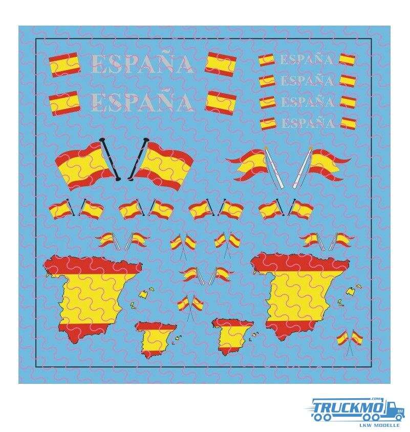 TRUCKMO Decal flag set Spain 12D-0264