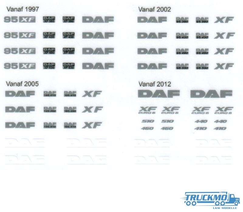 Tekno Decals Sticker Set DAF XF95/95XF/XF105/Euro 6 020-135 80546