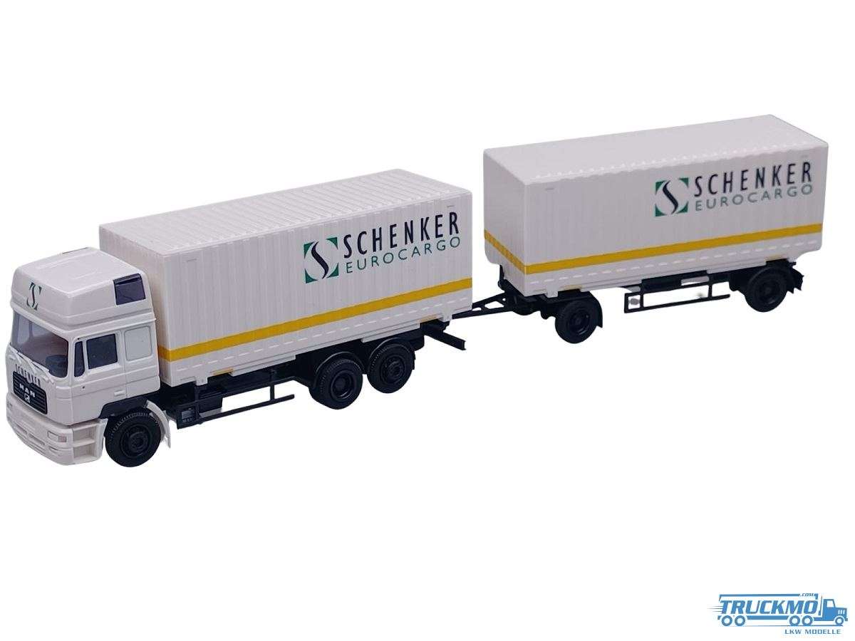 AWM Schenker Eurocargo MAN Evo HD cargo box truck-trailer 75934