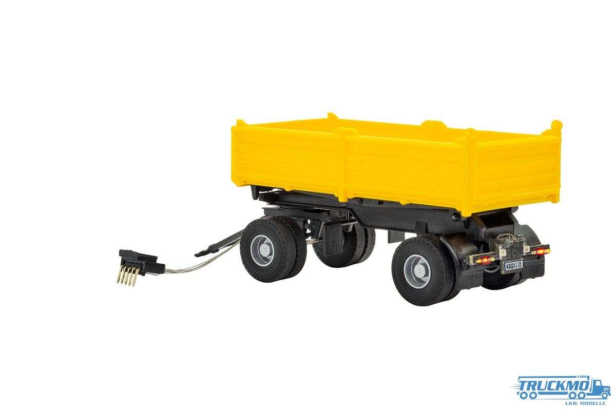 Kibri tipper trailer yellow functional model 8215