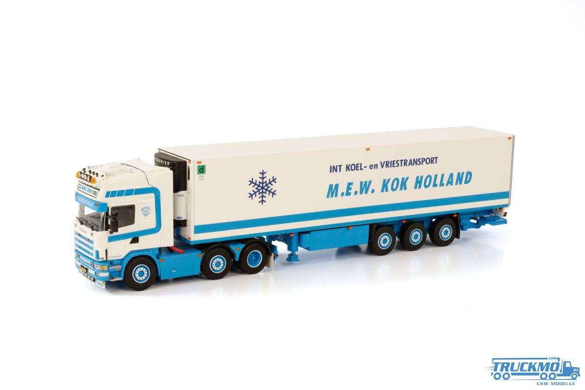 WSI M.E.W. Kok Scania R4 Topline 6x2 TwinSteer Kühlauflieger 3achs 01-3747