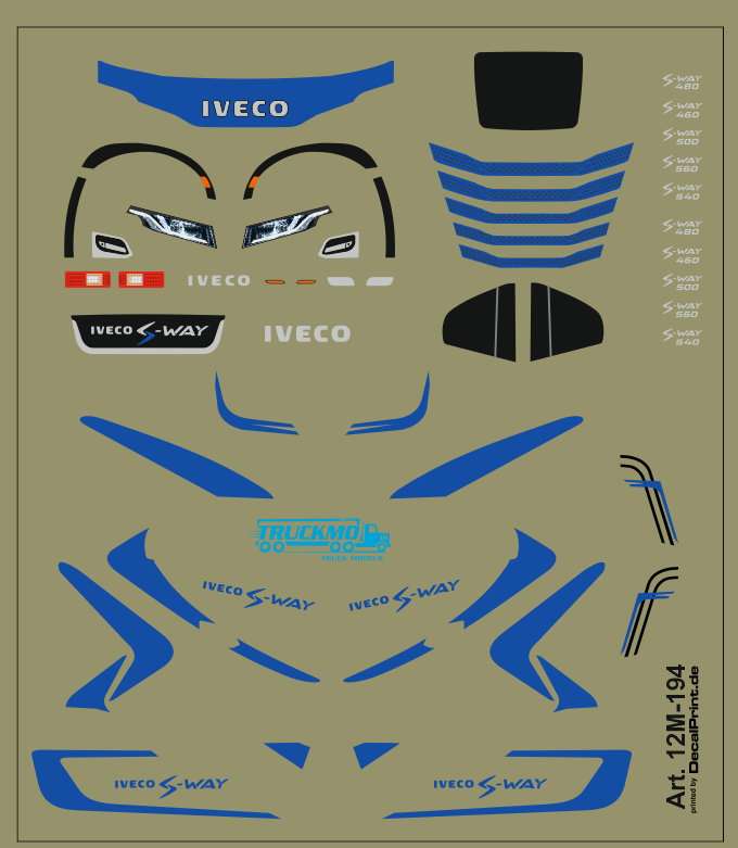 TRUCKMO Decal Iveco S-Way Dekor blau 12M-194