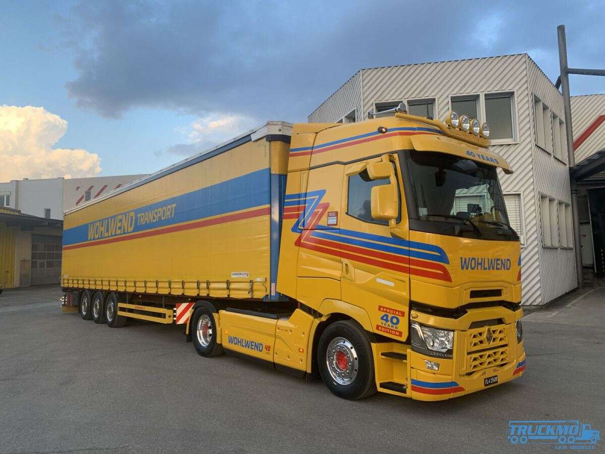 WSI Wohlwend Renault Trucks T High 4x2 curtainside semitrailer 01-4432