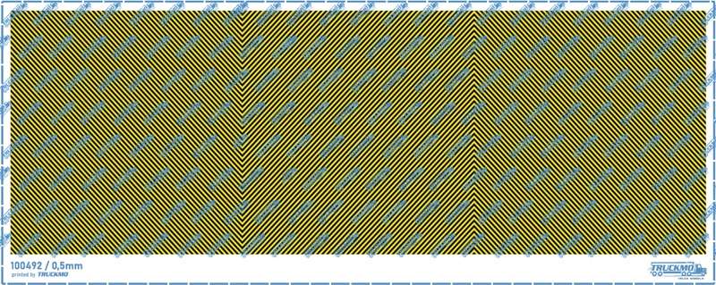TRUCKMO Decals warning stripes yellow / black 100492