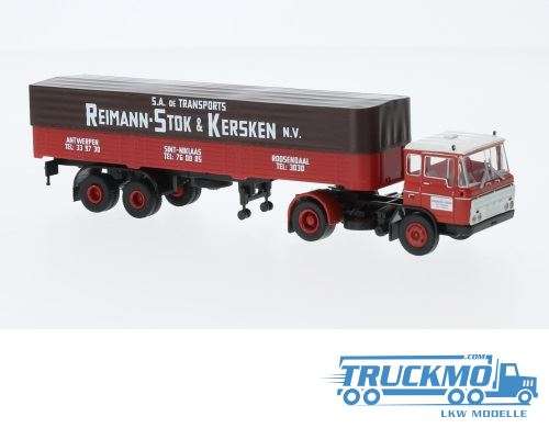 Brekina Reimann Stok &amp; Kersken DAF FT 2600 tarpaulin trailer 1962 85285