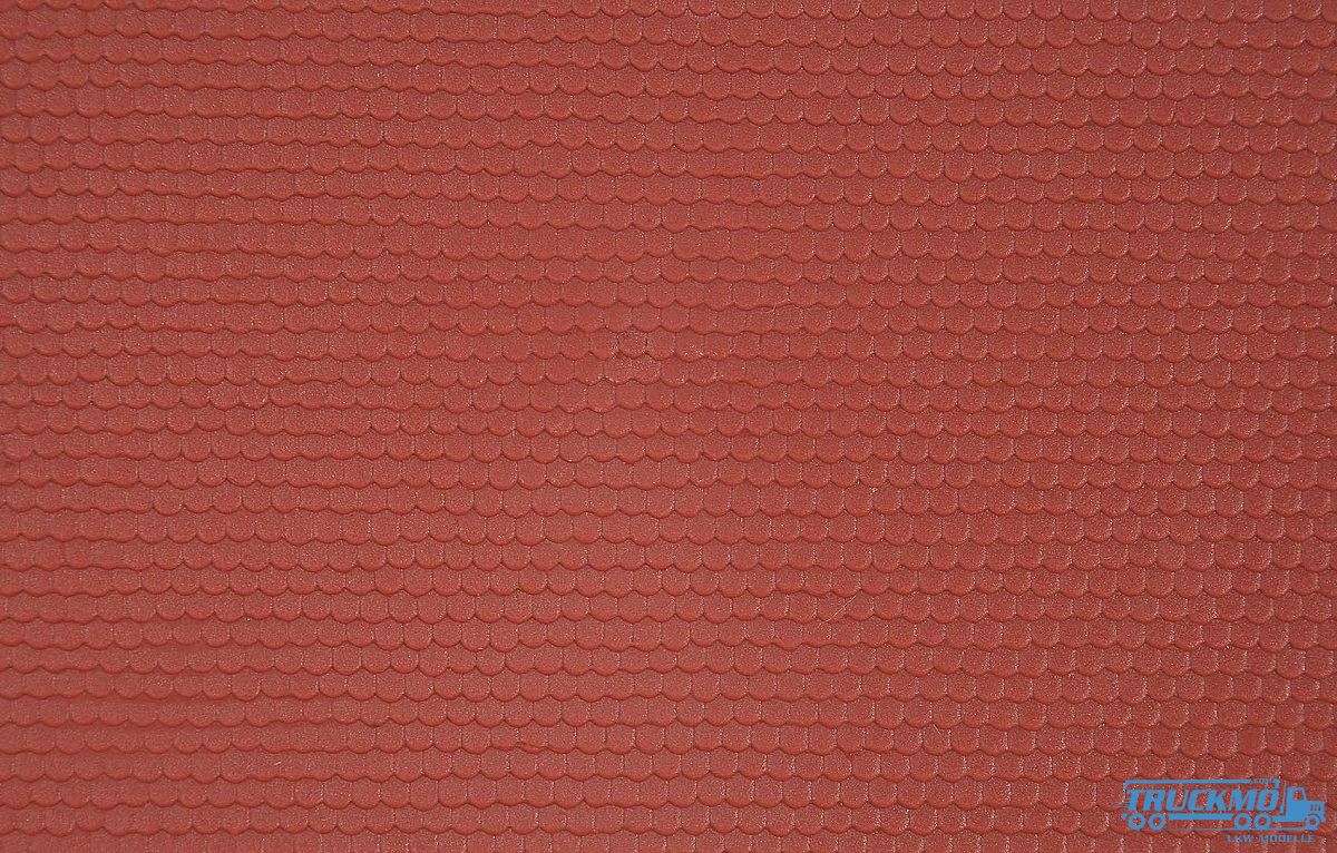 Kibri plain tile roof panel with ridge tile 20x12cm 34140
