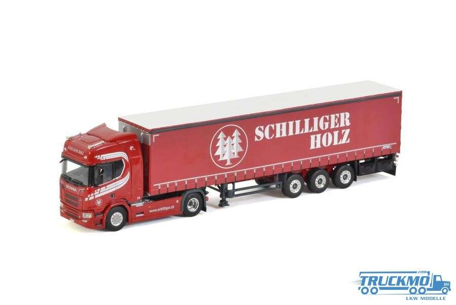 WSI Schilliger Scania R Highline CR20H 4x2 curtain tarpaulin semitrailer 3axle 02-2796