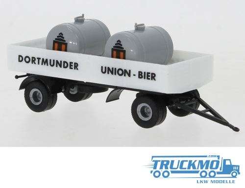 Brekina Dortmunder Union Beer Platform Trailer Tanks 1955 95578