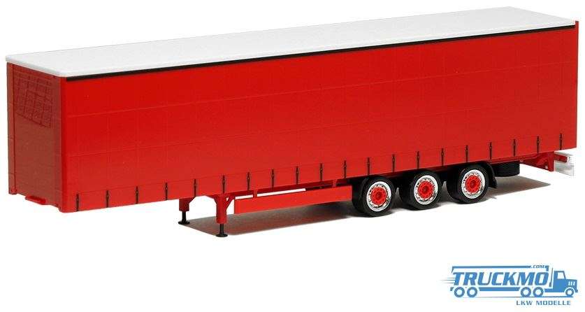 Herpa Megatreiler curtain tarpaulin trailer red 640420