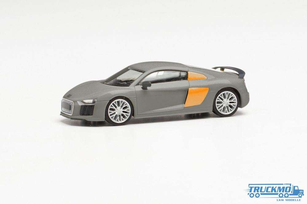 Herpa Audi R8 V10 Plus nardo gray blade orange 028516-002