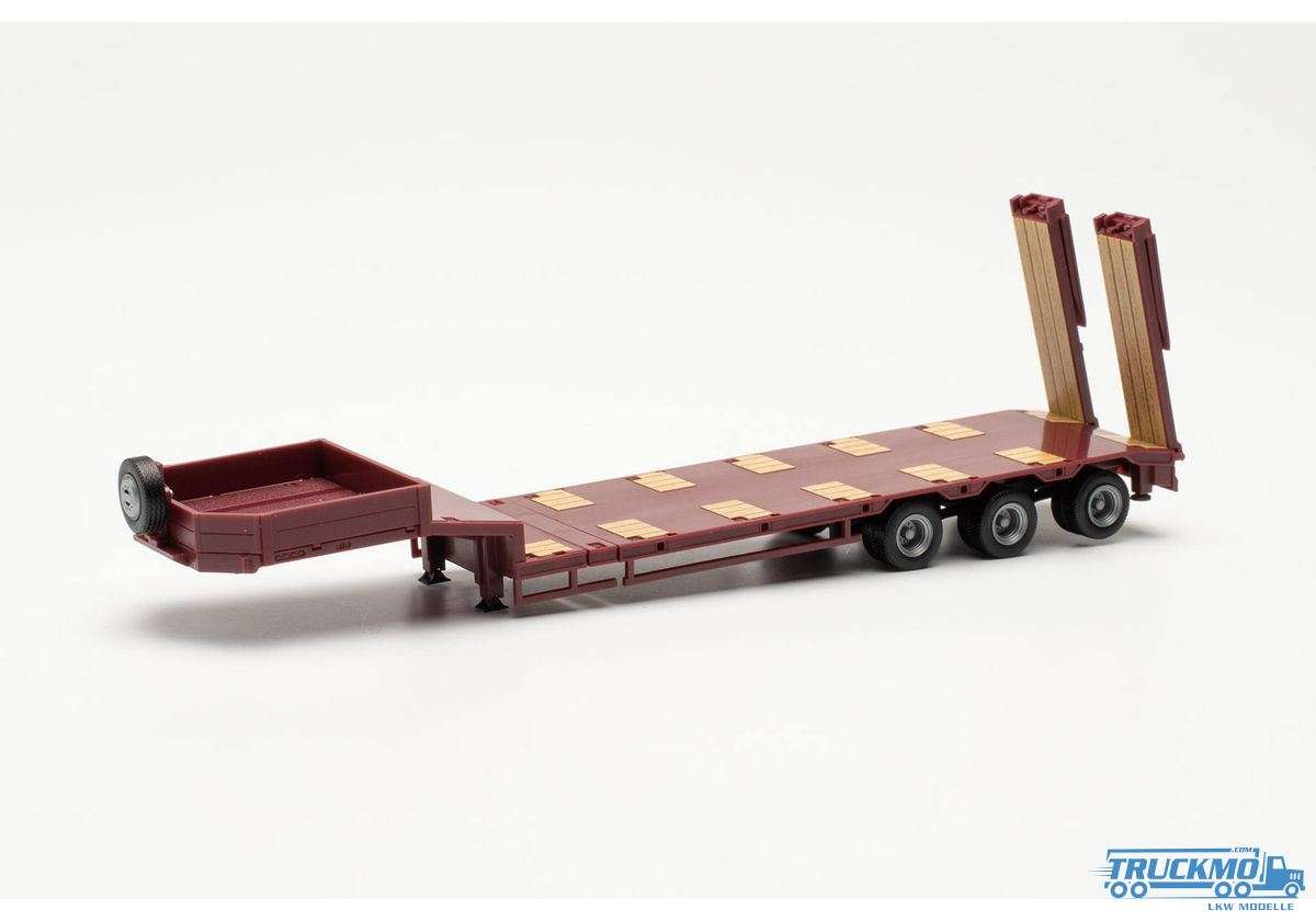 Herpa low loader 3 axle wine red 076371-008