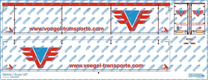TRUCKMO Decals Vögel Transporte walking floor trailer 100464