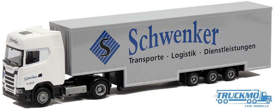 AWM Schwenker Scania S Highline box trailer 75615