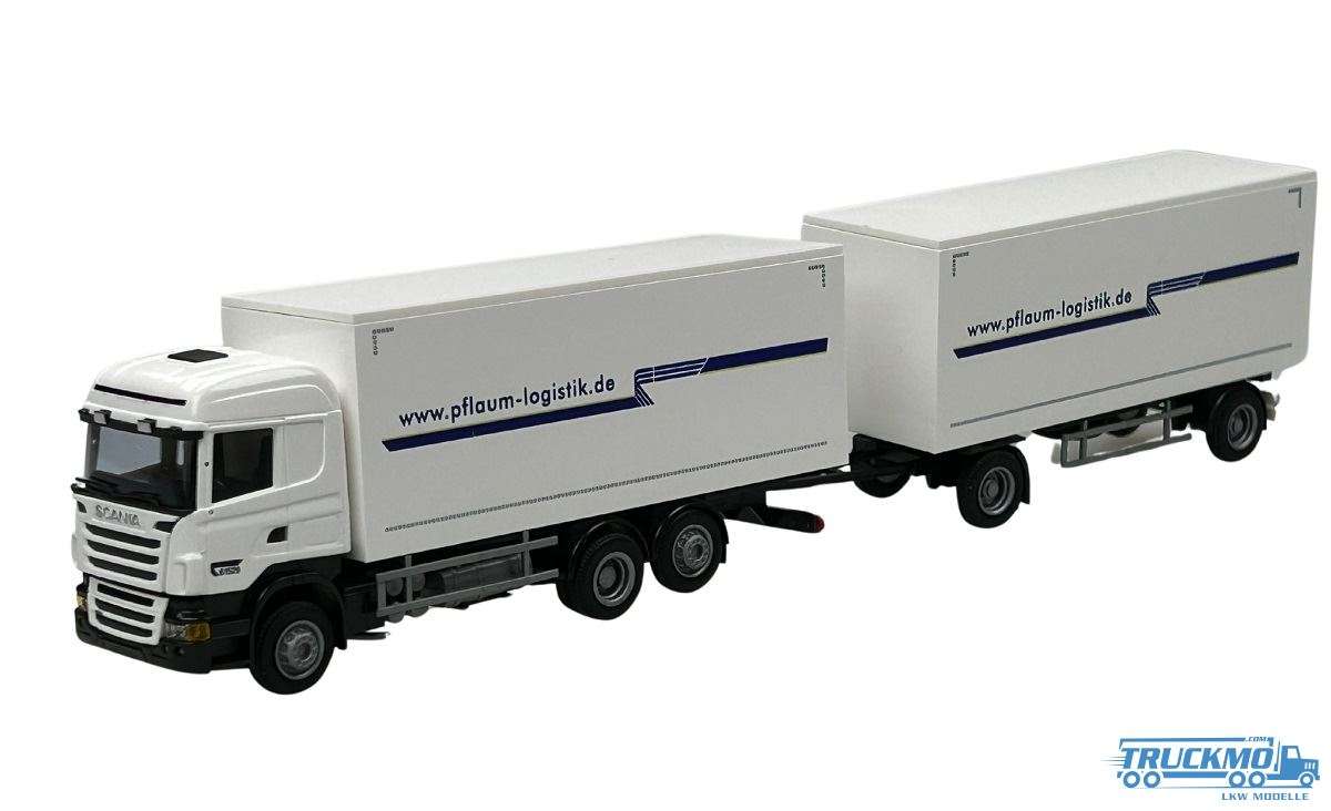 AWM Pflaum Scania R09 Highline Box Truck-Trailer 76280