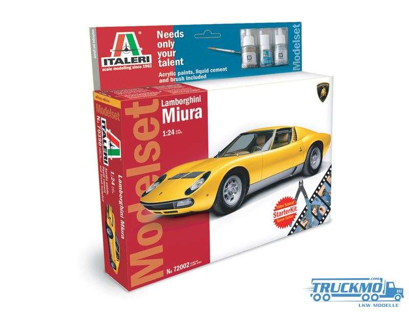 Italeri Lamborghini Miura Modelset Starter Kit 72002