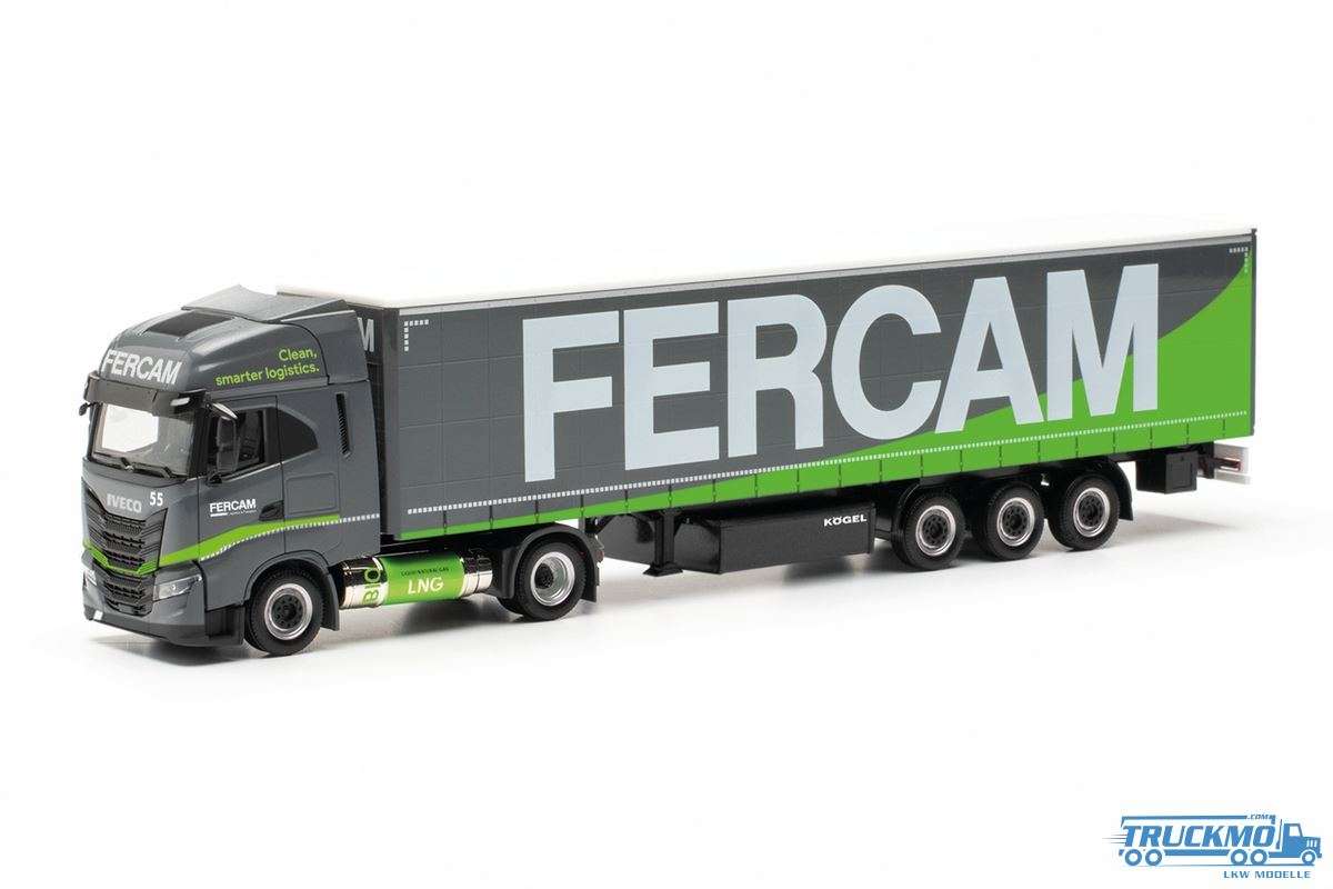 Herpa Fercam Iveco S-Way LNG curtainside semitrailer 315029