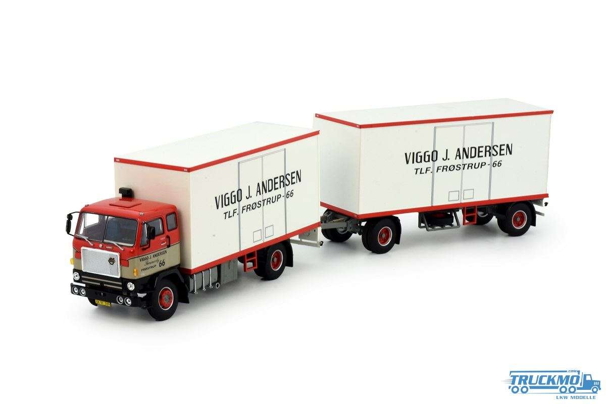 Tekno Viggo Andersen Volvo F88 Box Truck-Trailer 82193