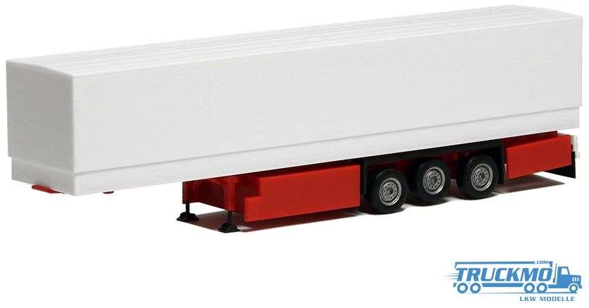 Herpa Euro tarpaulin trailer 3 axles white 640125