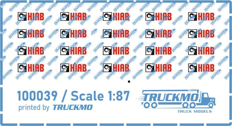 TRUCKMO Decals Logo HIAB Krane 100039