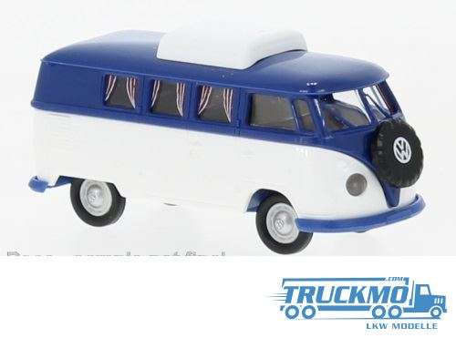 Brekina Volkswagen T1b Camper 1960 blau weiß 31618