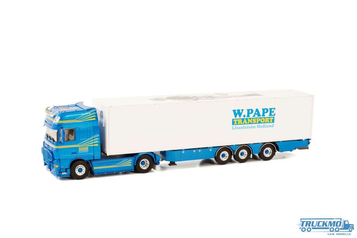 WSI W. Pape Transport DAF XF105 Super Space Cab 4x2 Box Semitrailer 3axle 01-4061