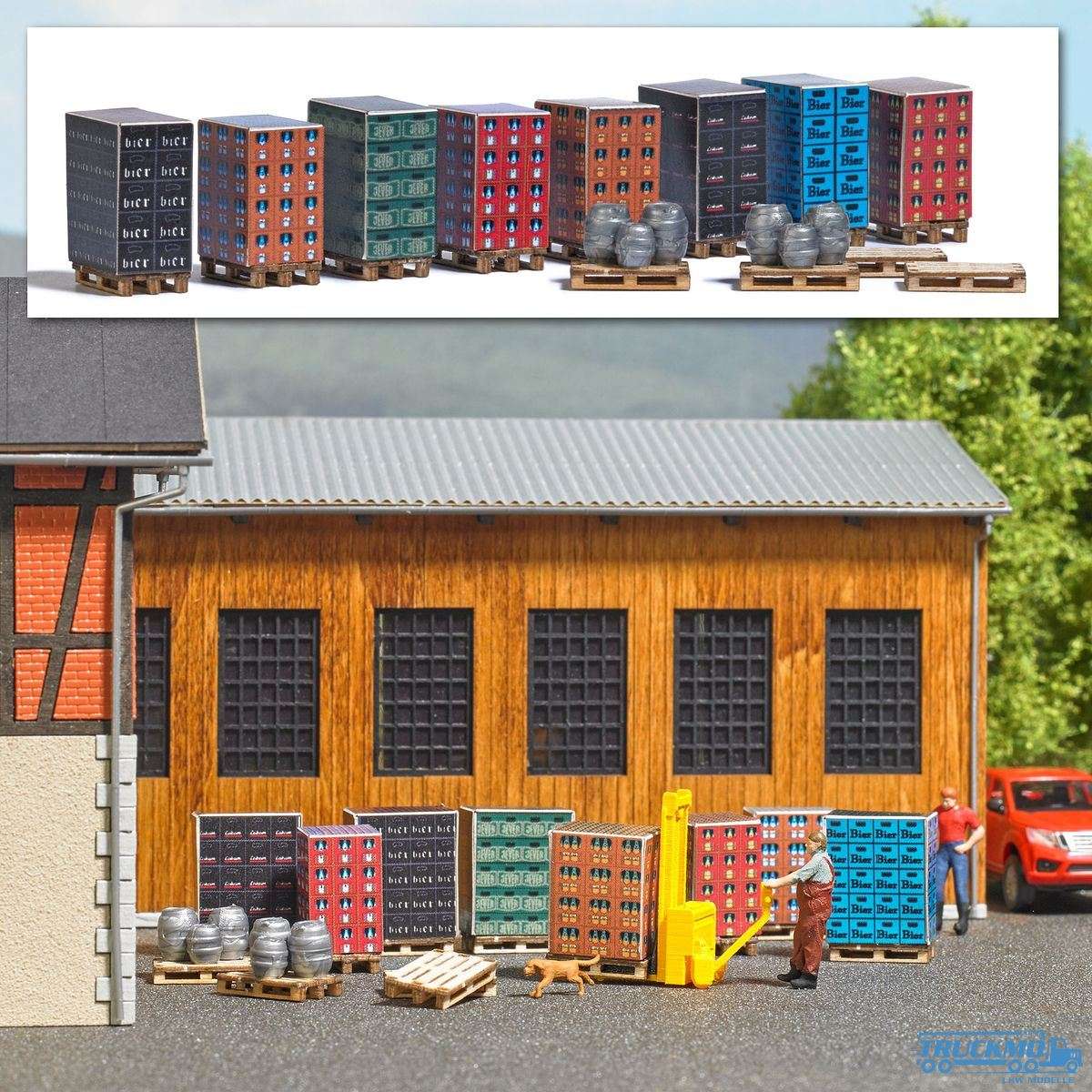 Busch pallets with beverage crates 1814