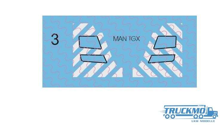 TRUCKMO Decal Warndecal TGX No 1 weiß transparent 12D-0523