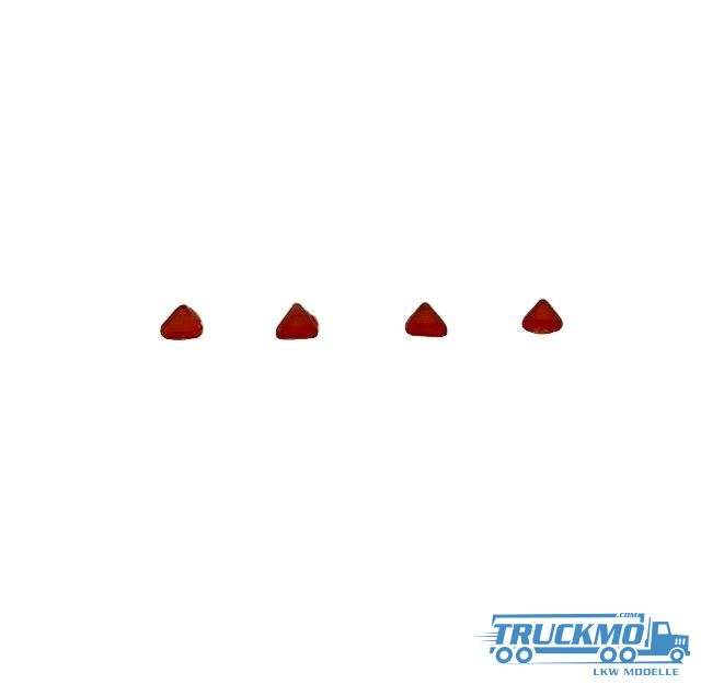 Tekno Parts triangular lights red 4 pieces 79042