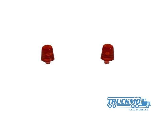 Tekno Parts warning light round light red 2 pieces 79924