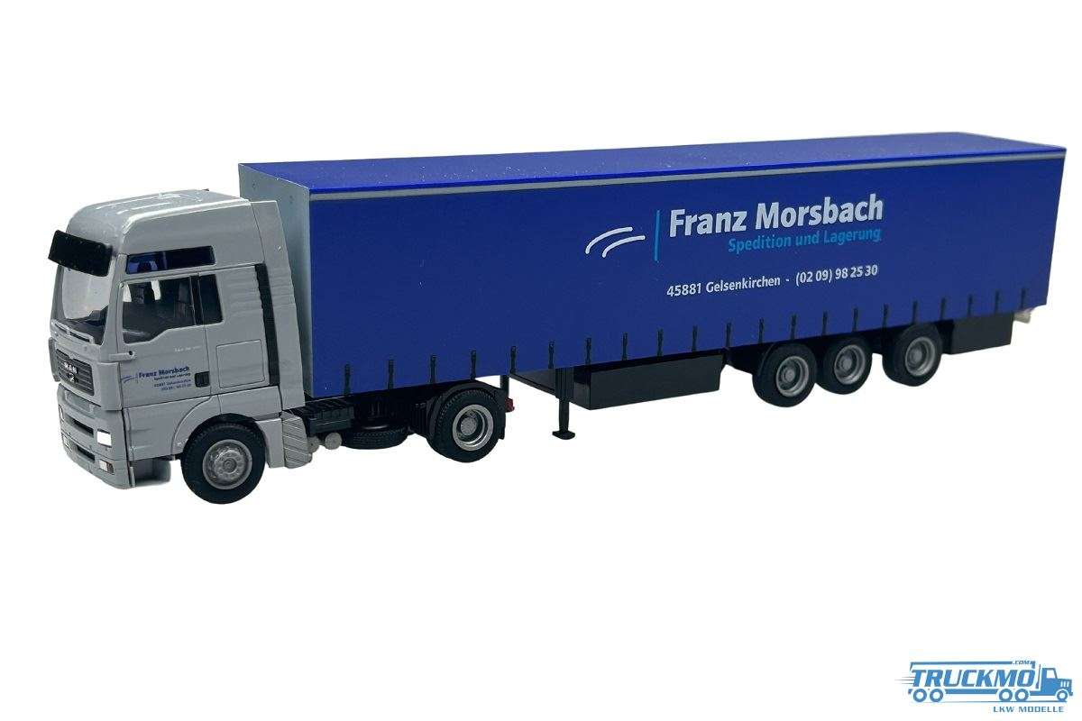 AWM Morsbach MAN TGA XXL Curtain Box Semitrailer 76263